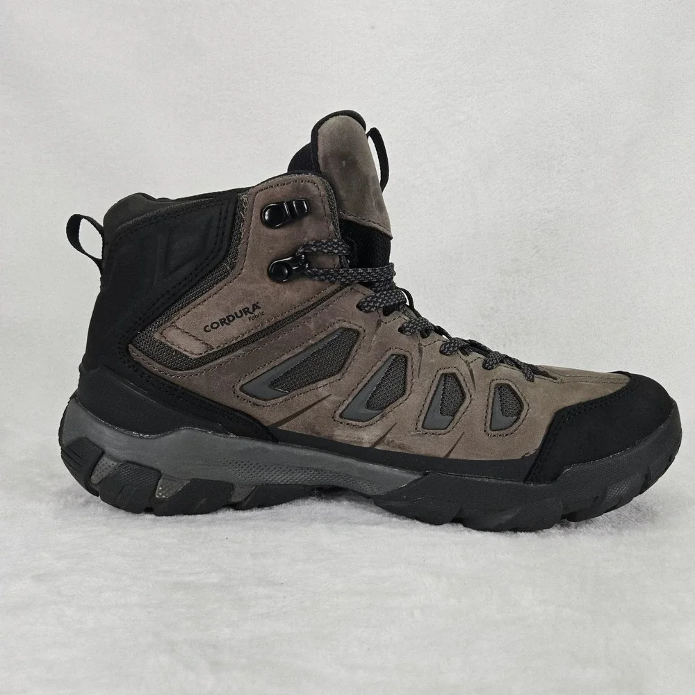 Oboz Boots Mens 10.5 Brown Sawtooth Nubuck BDRY Waterproof Cordura Hiking Trail